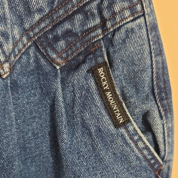 Vintage Rocky Mountain BAREBACK High Rise Western Pleated Mom Jeans Size 30 - Picture 5 of 12